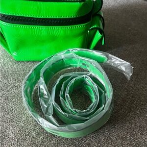 Neon Green Crossbody Bag with Matching Strap by Karl Lagerfeld